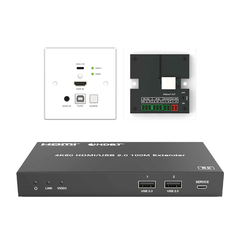 Multi-Format Twisted Pair with USB2.0 150m Extender _  EB-P21CARU-3TR15