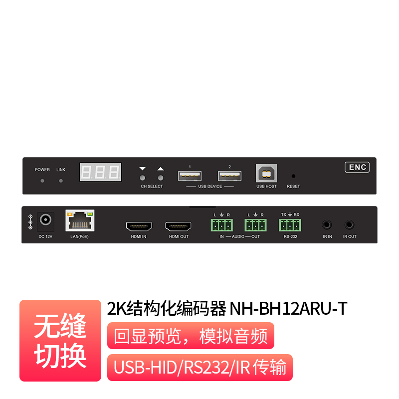 2K Structured Encoder with KVM _ NH-BH12ARU-T