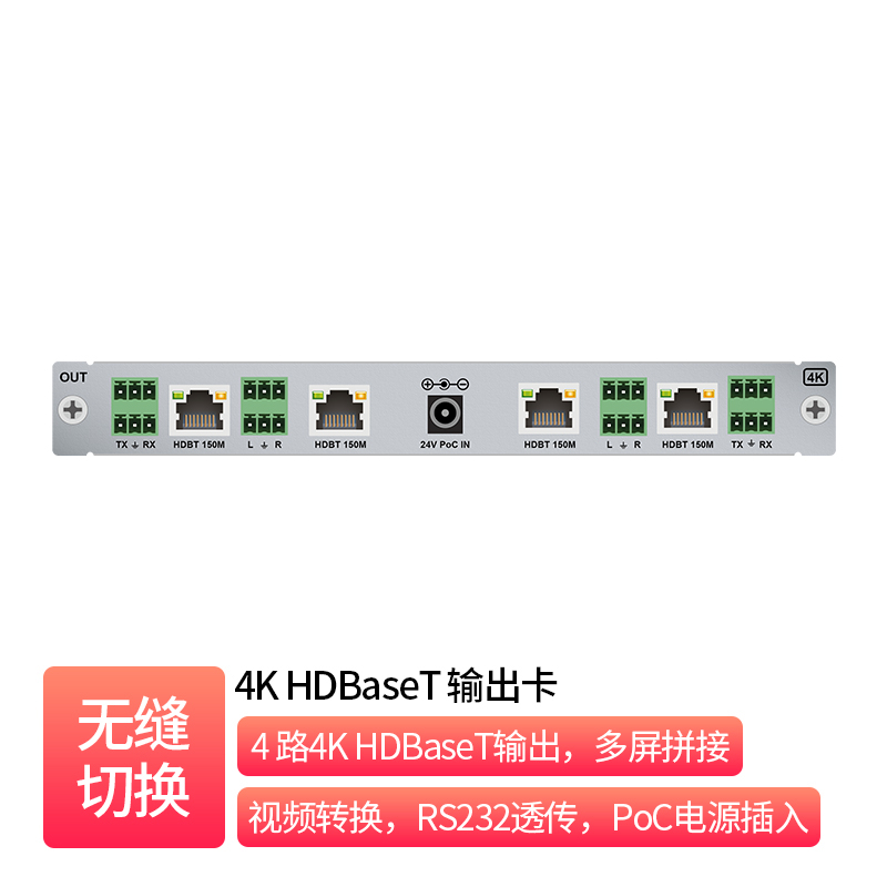 4K60 Twisted Pair Quad-Channel Output Card _ MM2-C04W-OB-15